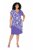 Ulla Popken 849033 Robe en mousseline imprimée Lilas - Robes - Des robes dans toutes les tailles