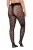 Ulla Popken 849055 Collant à fleurs Noir - Collants & chaussettes - 