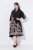 Ulla Popken 849423 Robe fleurie à manches 3/4 Noir - Robes maxi - Robes longues pour femmes rondes