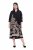 Ulla Popken 849423 Robe fleurie à manches 3/4 Noir - Robes maxi - Robes longues pour femmes rondes