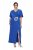 Ulla Popken 849530 Robe de soirée imprimée à strass Bleu roi - Robes de soirée - Robes de soirée en grandes tailles