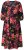 Ulla Popken 849593 Robe chemise fleurie Bleu marine - Robes maxi - Robes longues pour femmes rondes