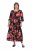 Ulla Popken 849593 Robe chemise fleurie Bleu marine - Robes maxi - Robes longues pour femmes rondes