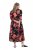 Ulla Popken 849593 Robe chemise fleurie Bleu marine - Robes maxi - Robes longues pour femmes rondes