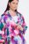 Ulla Popken 849728 Blazer fleuri en lin mélangé Blanc - Blazers - Vestes blazer pour femme, grandes tailles