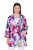 Ulla Popken 849728 Blazer fleuri en lin mélangé Blanc - Blazers - Vestes blazer pour femme, grandes tailles