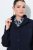Ulla Popken 849803 Manteau stretch à col haut Bleu marine - Manteaux - Manteaux grande taille pour femme