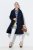 Ulla Popken 849803 Manteau stretch à col haut Bleu marine - Manteaux - Manteaux grande taille pour femme