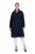Ulla Popken 849803 Manteau stretch à col haut Bleu marine - Manteaux - Manteaux grande taille pour femme