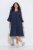 Ulla Popken 849856 Robe à volants Bleu marine - Robes midi - Robes mi-longues pour femmes rondes