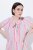 Ulla Popken 849969 Robe mi-longue rayée à volants Rose - Robes midi - Robes mi-longues pour femmes rondes