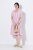 Ulla Popken 849969 Robe mi-longue rayée à volants Rose - Robes midi - Robes mi-longues pour femmes rondes