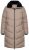 Ulla Popken 850041 Manteau matelassé Taupe - Manteaux - Manteaux grande taille pour femme