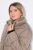 Ulla Popken 850041 Manteau matelassé Taupe - Manteaux - Manteaux grande taille pour femme