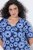 Ulla Popken 850121 Robe en jersey à manches courtes et col V Bleu - Robes en jersey - 