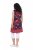 Ulla Popken 850175 Robe en jersey imprimée Corail - Robes en jersey - 