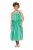 Ulla Popken 850197 Robe rayée à volants Vert - Robes d'été - Robes légères d'été en grande taille