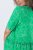 Ulla Popken 850204 Robe en jersey à manches courtes et col V Vert - Robes en jersey - 