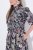 Ulla Popken 850298 Robe chemise fleurie Bleu marine - Robes maxi - Robes longues pour femmes rondes