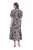 Ulla Popken 850298 Robe chemise fleurie Bleu marine - Robes maxi - Robes longues pour femmes rondes