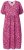 Ulla Popken 850346 Robe imprimée à col V Rose - Robes midi - Robes mi-longues pour femmes rondes