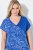 Ulla Popken 850389 Robe en mousseline imprimée Bleu - Robes - Des robes dans toutes les tailles