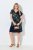 Ulla Popken 850393 Robe en mousseline imprimée Bleu marine - Robes d'été - Robes légères d'été en grande taille