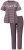 Ulla Popken 850403 Pyjama à fleurs Marron - Pyjamas/vêtements de détente - 