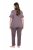 Ulla Popken 850403 Pyjama à fleurs Marron - Pyjamas/vêtements de détente - 