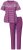 Ulla Popken 850403 Pyjama à fleurs Violet - Pyjamas/vêtements de détente - 