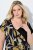 Ulla Popken 850406 Robe en mousseline imprimée Noir - Robes - Des robes dans toutes les tailles