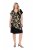 Ulla Popken 850406 Robe en mousseline imprimée Noir - Robes - Des robes dans toutes les tailles