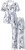 Ulla Popken 850441 Pyjama à motifs Blanc cassé - Pyjamas/vêtements de détente - 