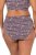 Ulla Popken 850538 Culottes à fleurs en coton bio lot de 2 Marron - Culottes - 