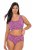 Ulla Popken 850538 Culottes à fleurs en coton bio lot de 2 Violet - Culottes - 
