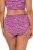 Ulla Popken 850538 Culottes à fleurs en coton bio lot de 2 Violet - Culottes - 