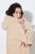 Ulla Popken 850589 Veste teddy Blanc cassé - Vestes - Vestes grande taille pour femme