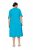 Ulla Popken 850724 Robe mi-longue à manches courtes et ceinture à nouer Turquoise - Robes midi - Robes mi-longues pour femmes rondes