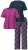 Ulla Popken 850864 Ensemble pyjama 3 pièces à carreaux Violet - Pyjamas/vêtements de détente - 
