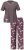 Ulla Popken 850903 Pyjama à fleurs lot de 2 Marron - Pyjamas/vêtements de détente - 