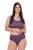 Ulla Popken 851070 Culottes à carreaux en coton bio lot de 5 Violet - Culottes - 