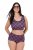 Ulla Popken 851071 Culottes à carreaux en coton bio lot de 2 Violet - Culottes - 