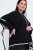 Ulla Popken 851127 Poncho ouvert en maille à bordure strass Noir - Ponchos & capes - 