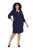 Ulla Popken 851220 Robe à manches 3/4 Bleu marine - Robes - Des robes dans toutes les tailles