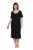 Ulla Popken 851237 Chemise de nuit rayée Noir - Chemises de nuit - 