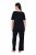 Ulla Popken 851245 Pyjama à rayures Noir - Pyjamas/vêtements de détente - 