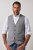 JP1880 851399 Gilet en mélange de laine à dos tricoté Gris clair - Costumes - Costumes grandes tailles 