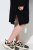 Ulla Popken 851563 Robe en maille à manches longues et col roulé Noir - Robes - Des robes dans toutes les tailles