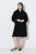 Ulla Popken 851563 Robe en maille à manches longues et col roulé Noir - Robes - Des robes dans toutes les tailles