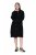 Ulla Popken 851563 Robe en maille à manches longues et col roulé Noir - Robes - Des robes dans toutes les tailles